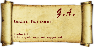 Gedai Adrienn névjegykártya